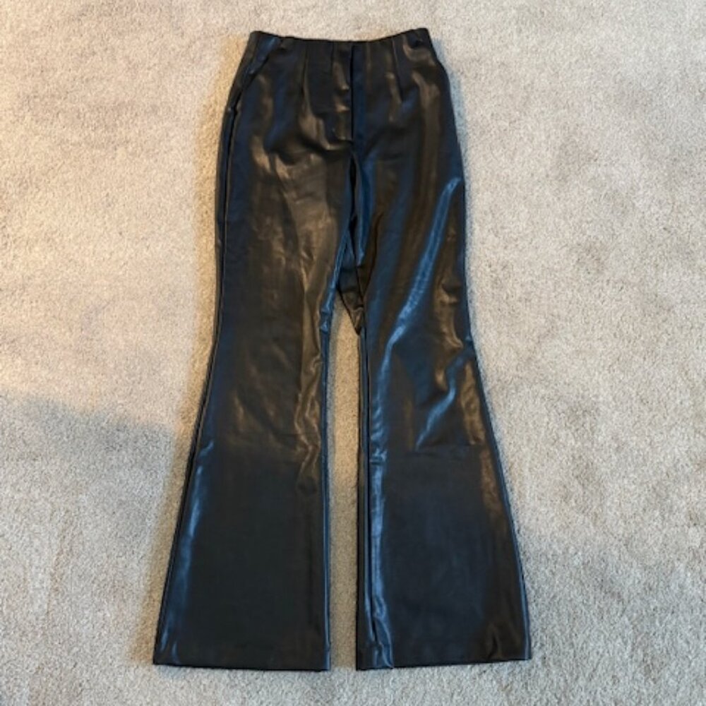 Abercrombie & Fitch Black Vegan Leather Pants Size 26 New Without Tags